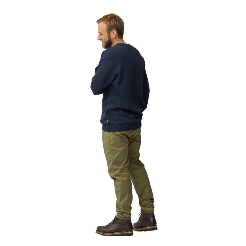 Sudadera Azul Fjallraven Logo Sweater Dark Navy Clásica y Atemporal 3/5