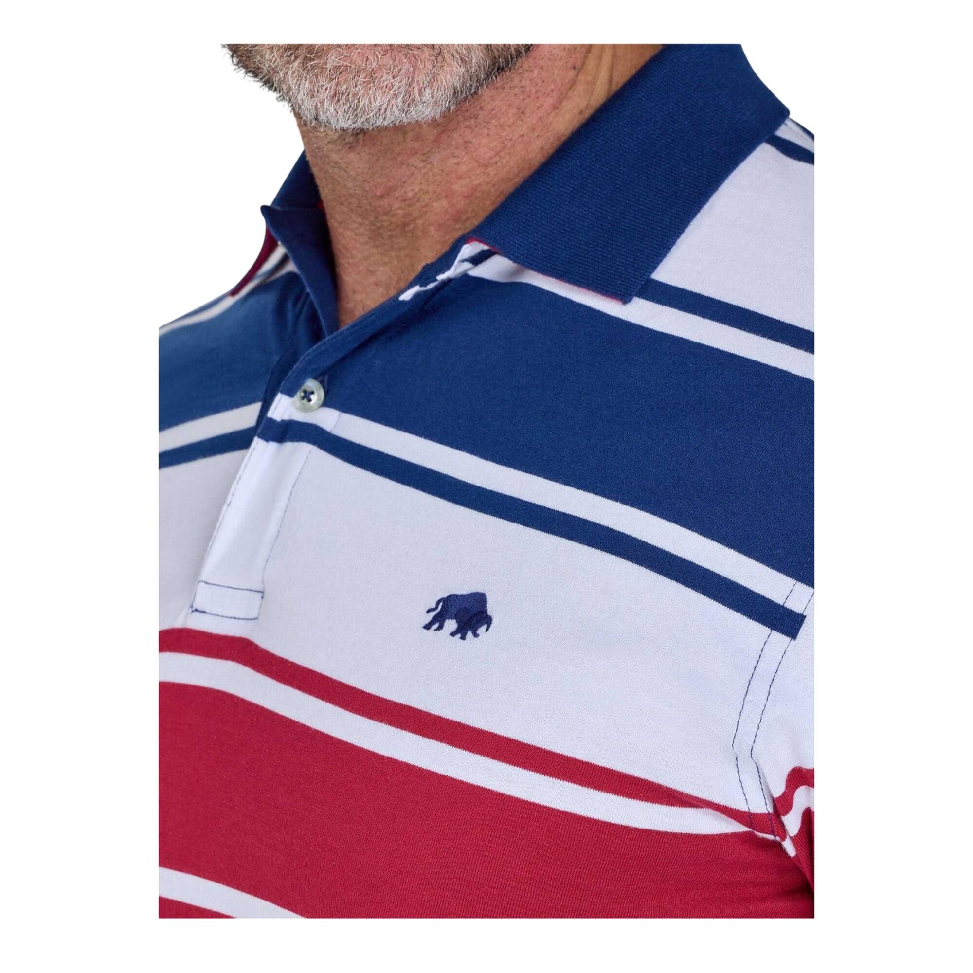 Poloshirt für , Jersey Herren Marine/Weiß/Rot 3/4