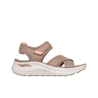 Platte sandalen dames skechers arch fit 2.0 - feelin´bright bruin