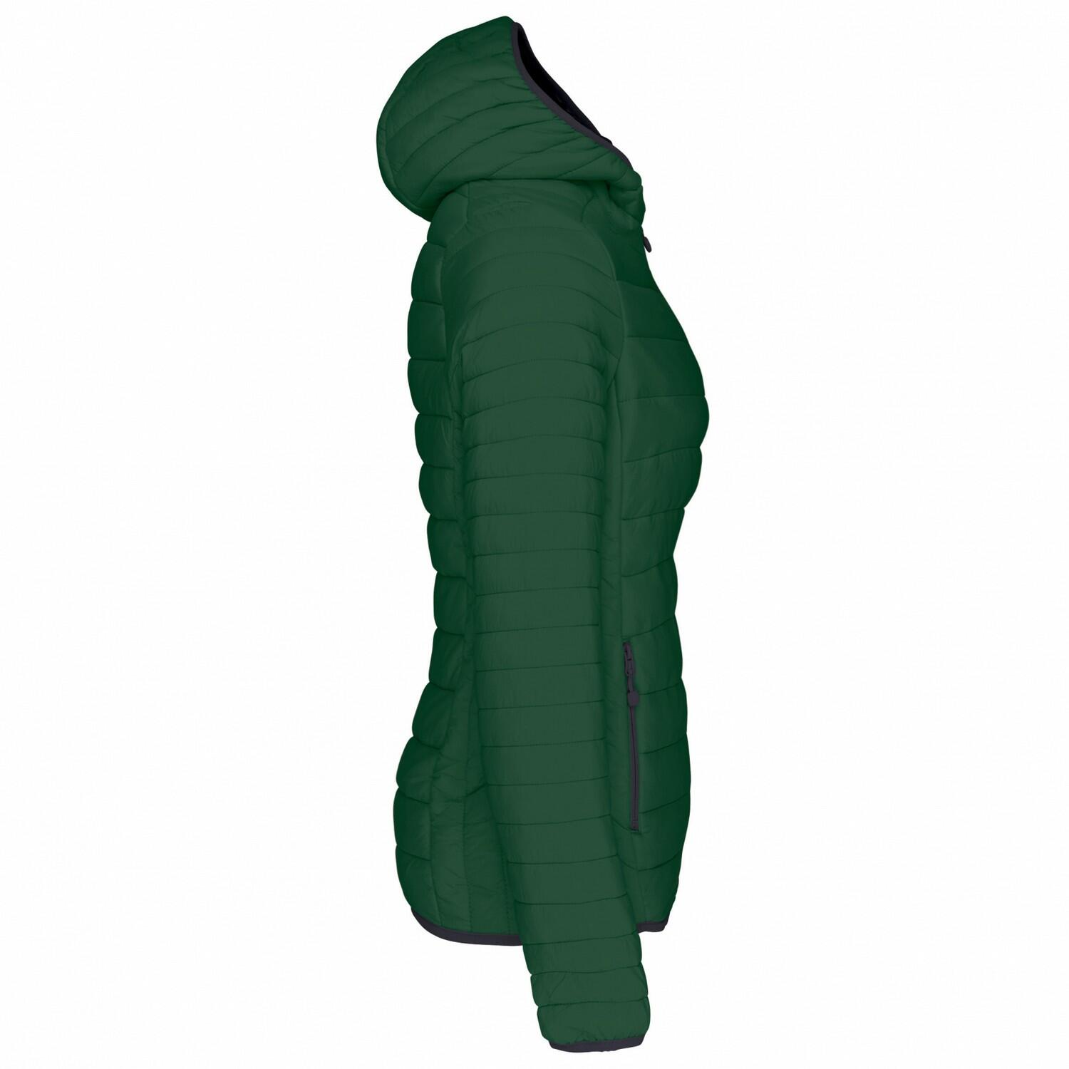 Steppjacke mit Kapuze für Damen Tannengrün 3/3