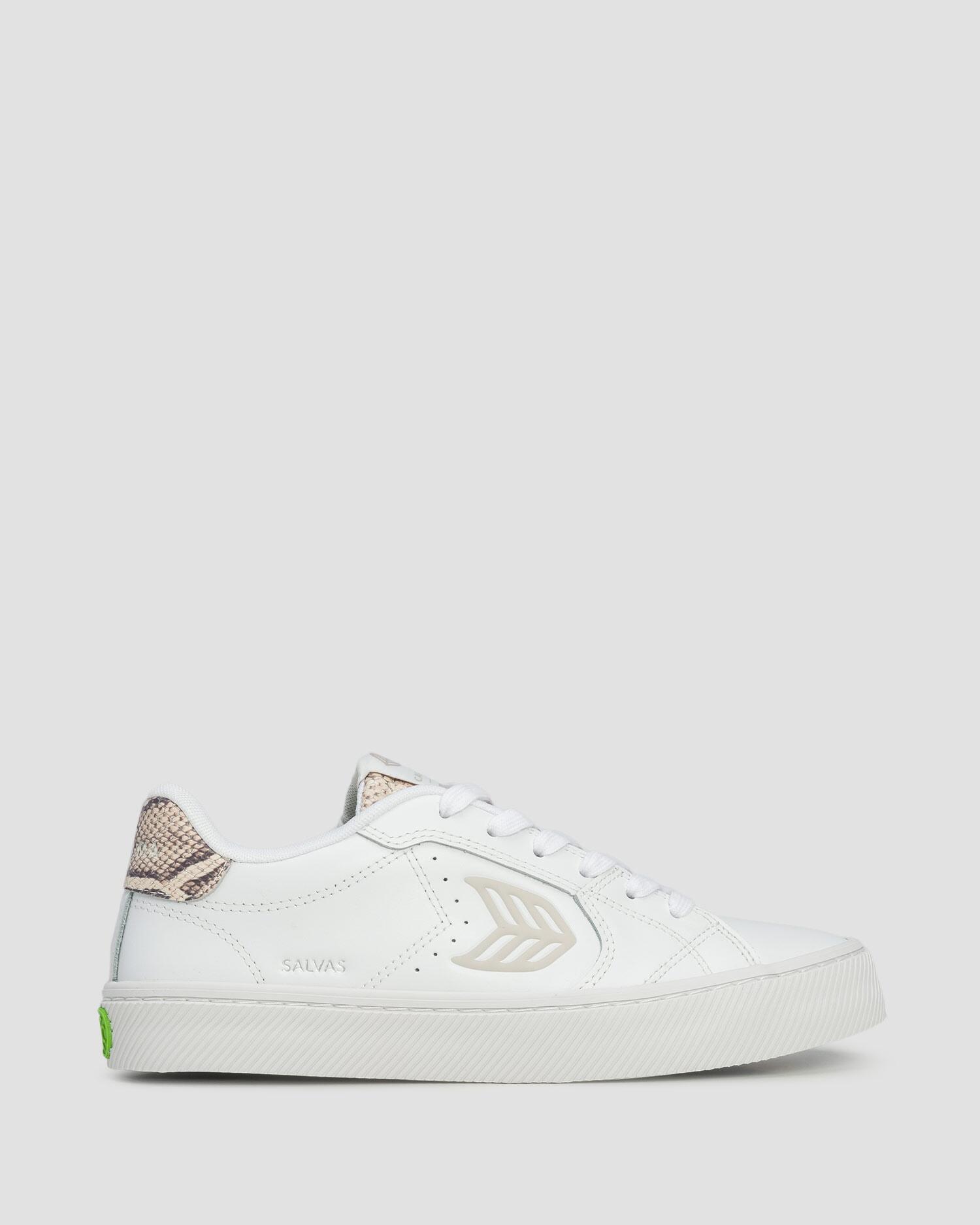 Sneakersy skórzane Cariuma Salvas White Leather Snake Skin