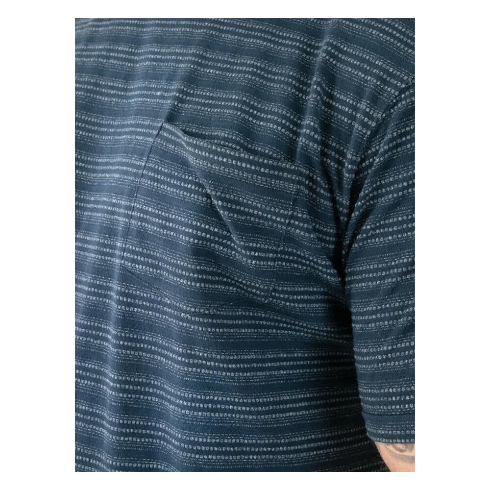 Mens Dingle 1 D555 Striped Jacquard Kingsize TShirt (Navy) 4/4