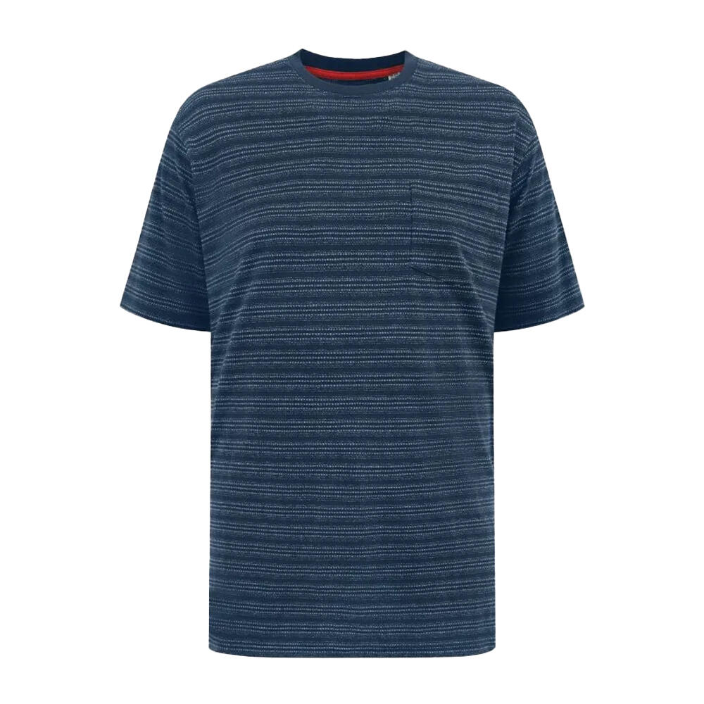 Mens Dingle 1 D555 Striped Jacquard Kingsize TShirt (Navy) 2/4