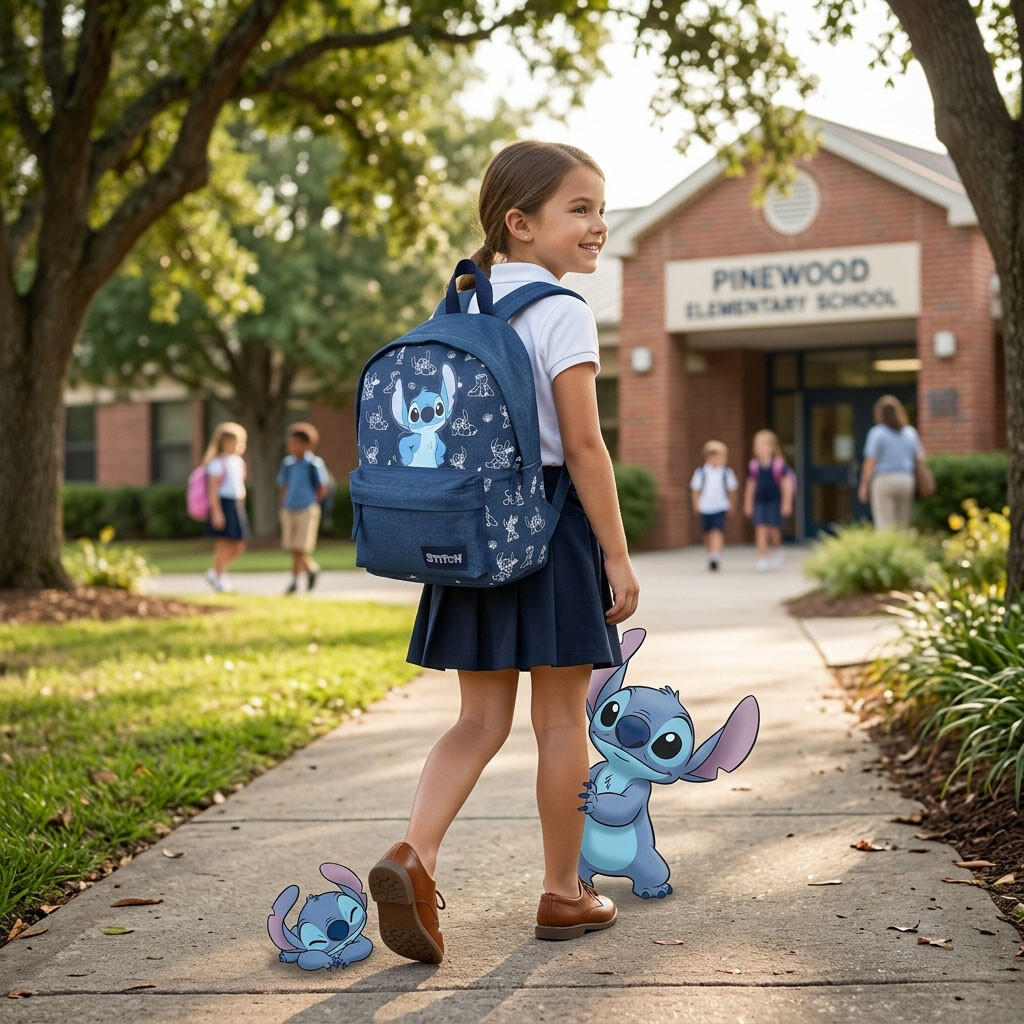 Sac à dos Stitch Disney 37 cm primaire collège fille 795-01104 2/7