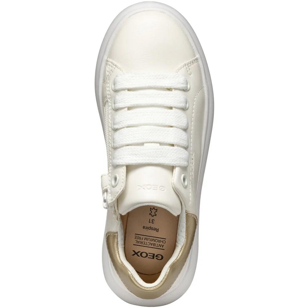 Girls Puffypop Trainers (White/Platinum) 4/4