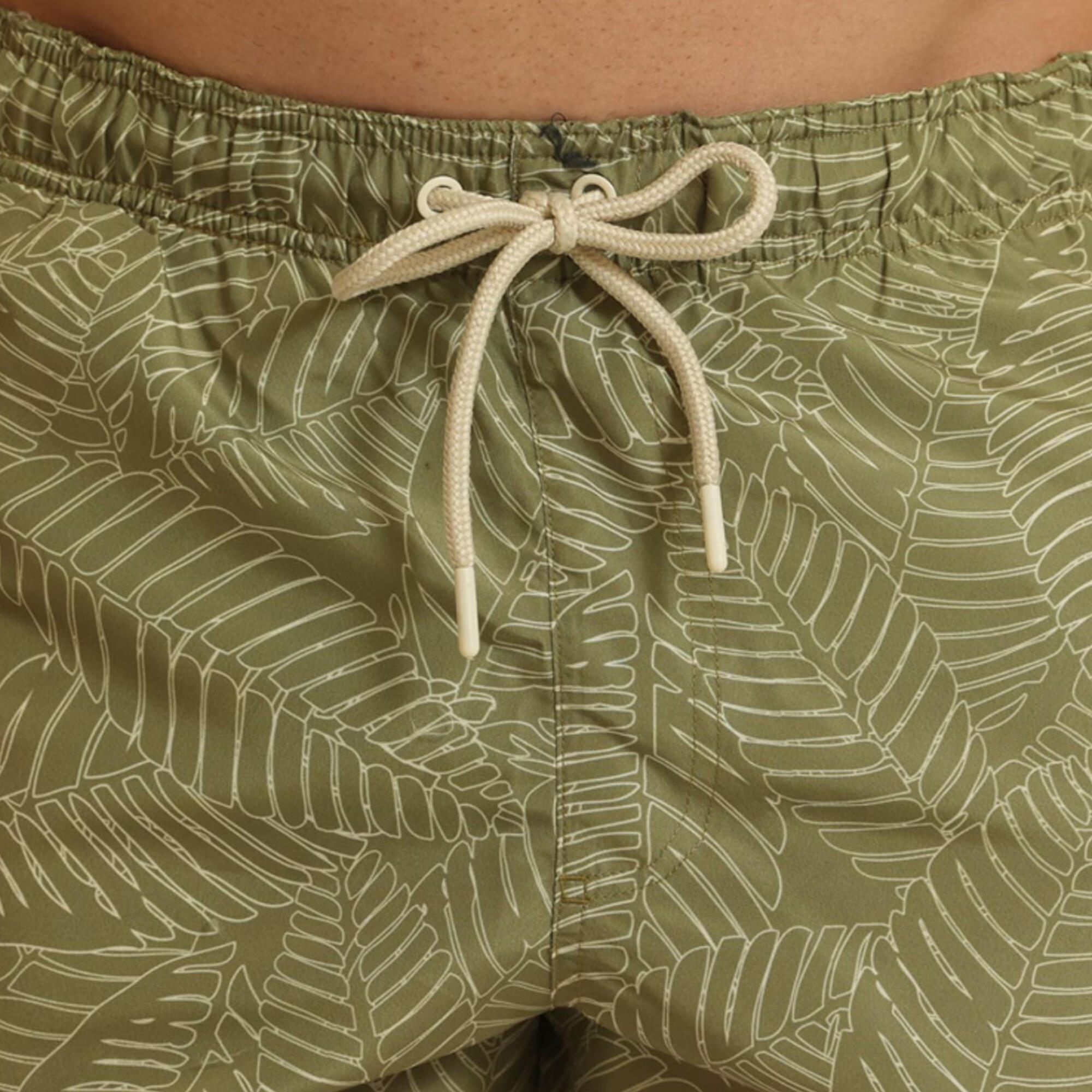 Badeshorts für Herren Khakigrün 4/4