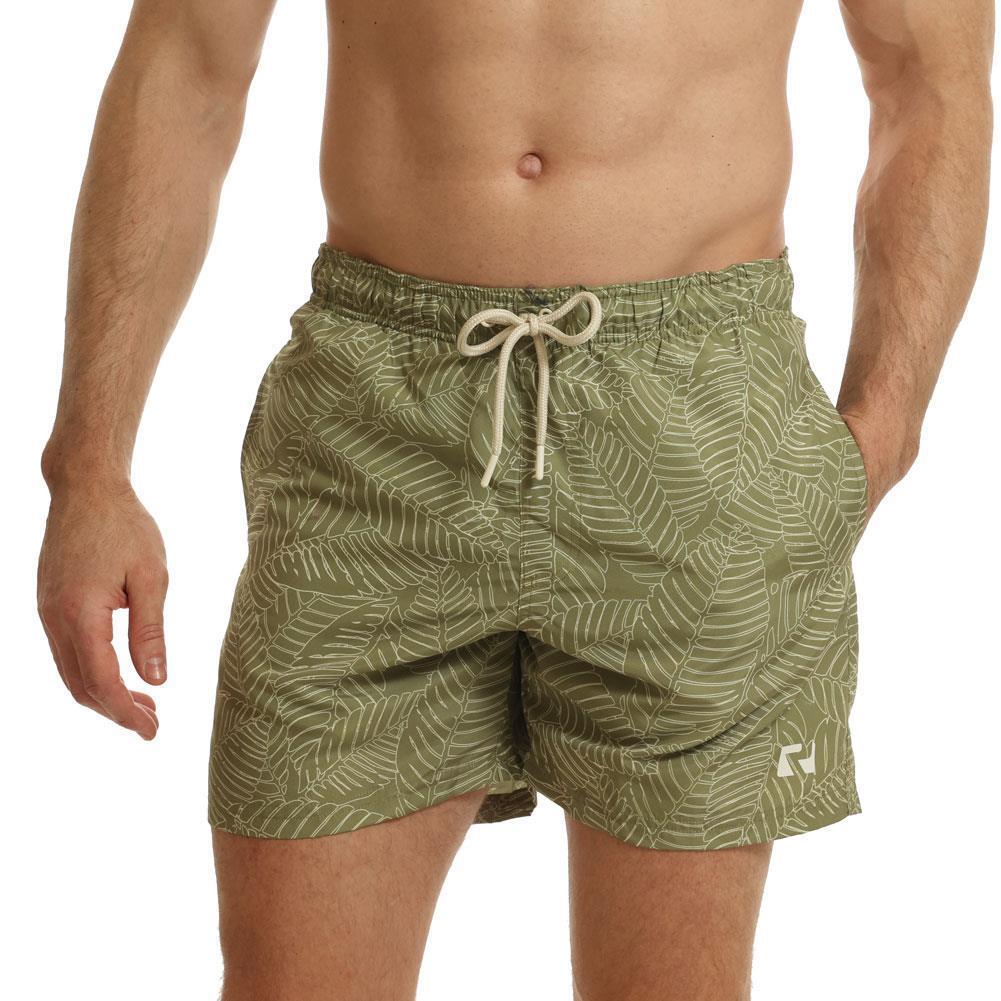 Badeshorts für Herren Khakigrün 2/4