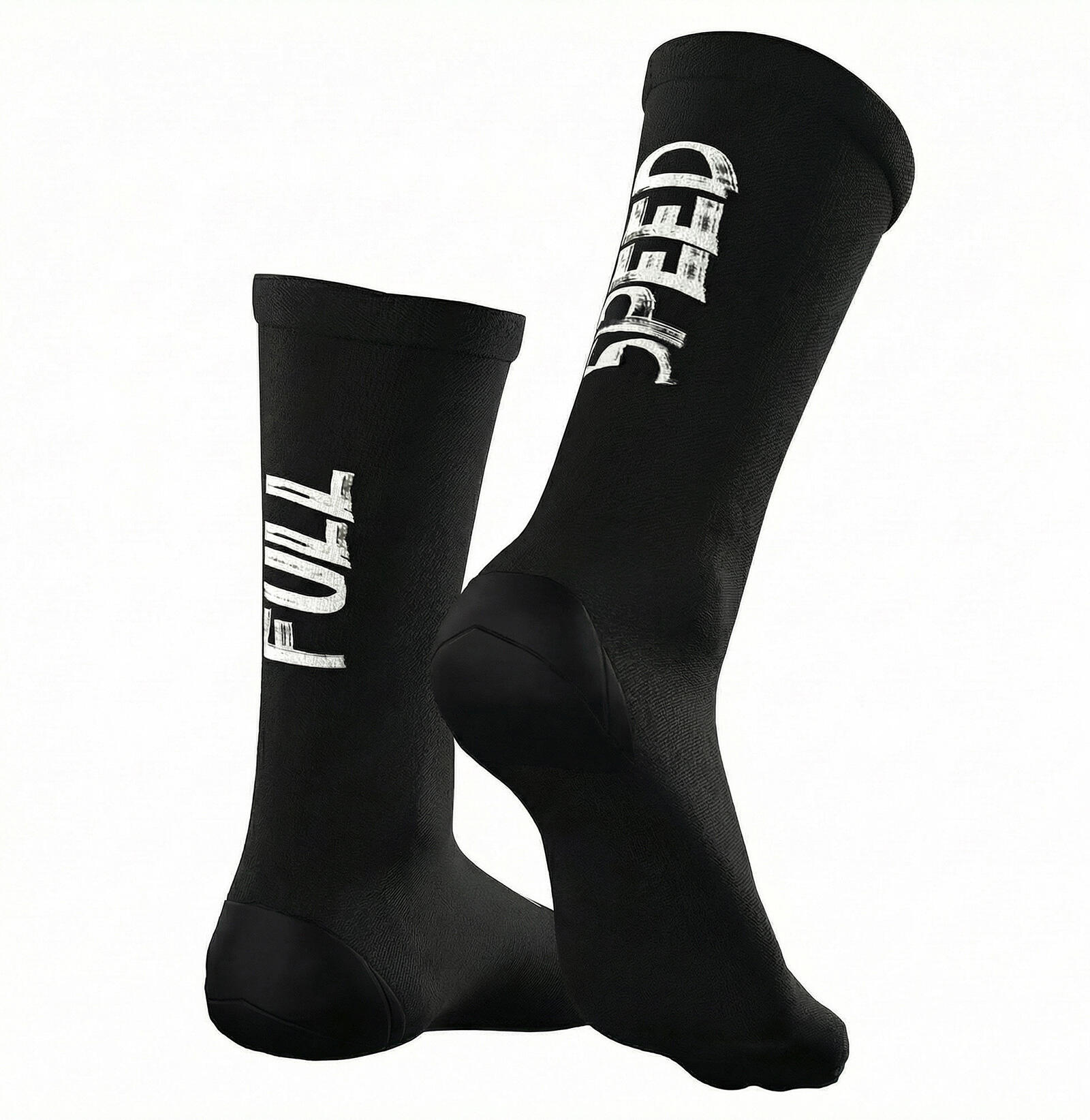 Chaussettes de Cyclisme Respirantes Full Speed - Noir 1/3