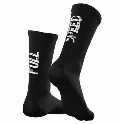 Atmungsaktive Radsocken „Full Speed“ – Schwarz