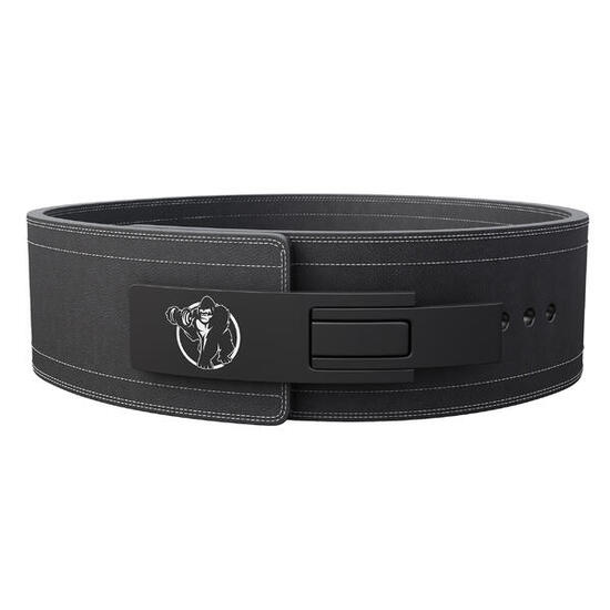 Ceinture haltérophilie cuir 10 mm boucle levier musculation S–XL