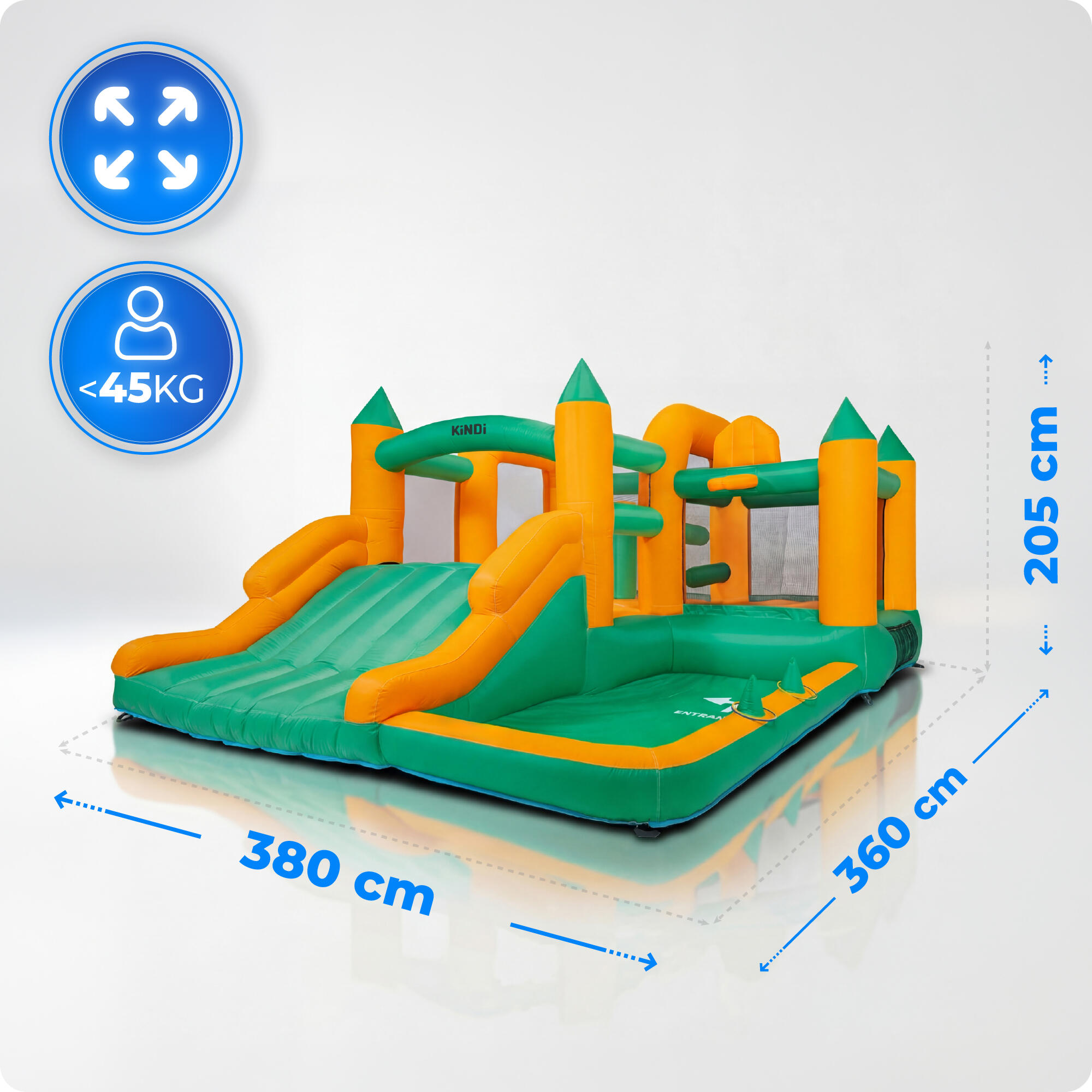 Aufblasbarer Gartenspielplatz KiNDi DPZ005 2/7