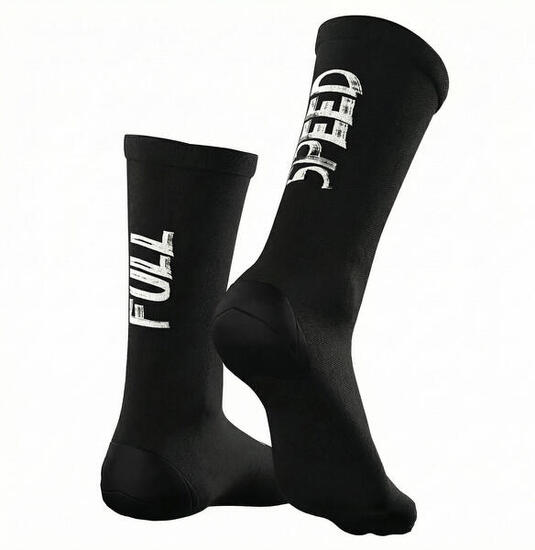 Atmungsaktive Radsocken „Full Speed“ – Schwarz