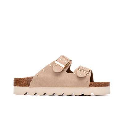 Platte sandalen dames refresh beige