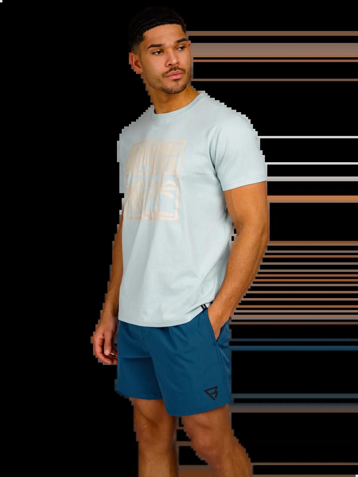 Leeway Heren T-Shirt Fashion Regular Fit Crewneck Mist 5/7