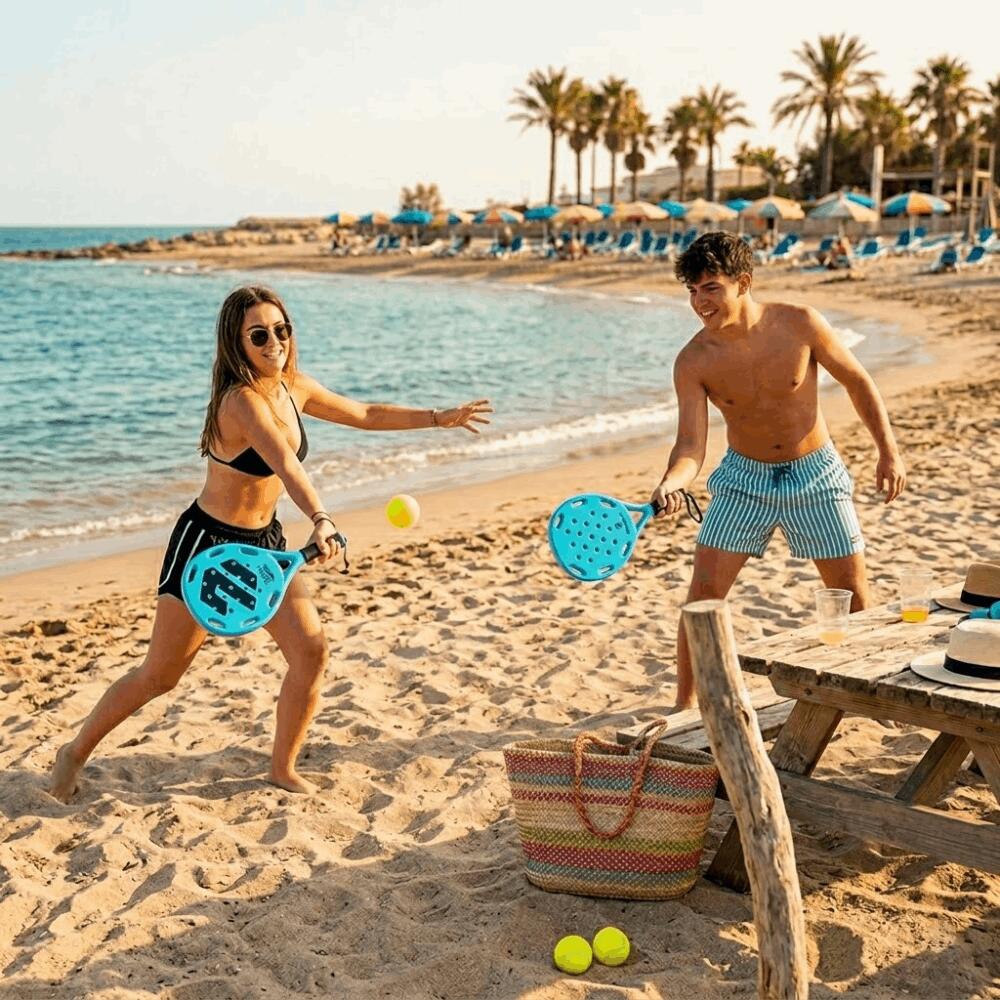 Conjunto de Raquetes de Praia - 2 Raquetes + 3 Bolas + Saco de Transporte 4/7