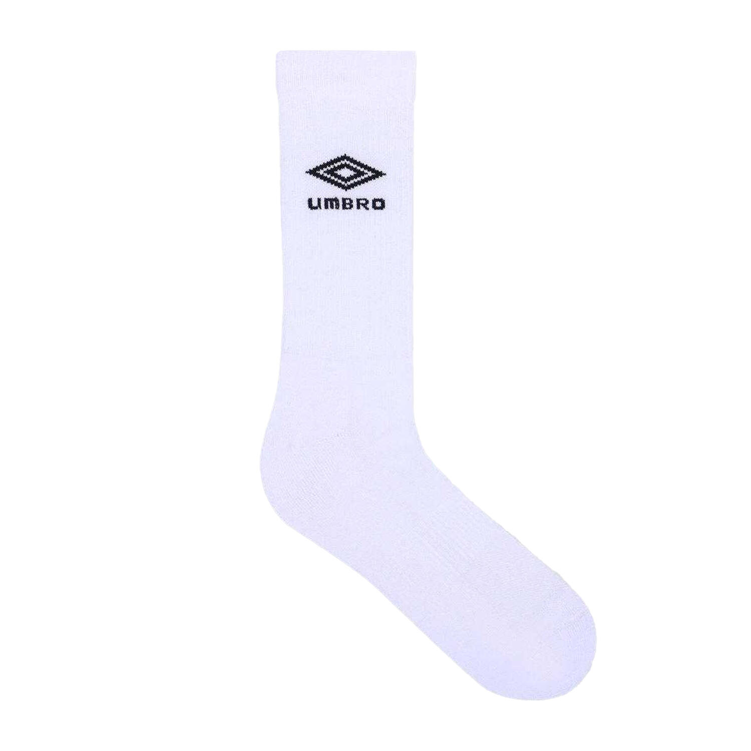Mens Staple 1/2 Cushioned Terrycloth Sports Socks (Pack of 3) (White/Black) 2/2