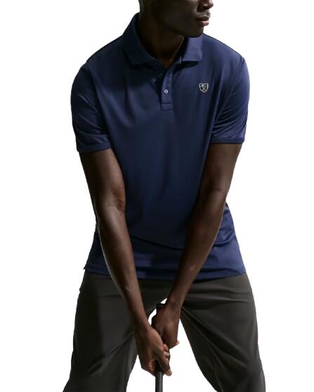 Polo de golf Nike homme, bleu marine uni 3/5