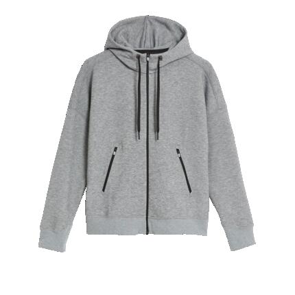 ON-RUND ZIPPED HOODIE GRAU MAN