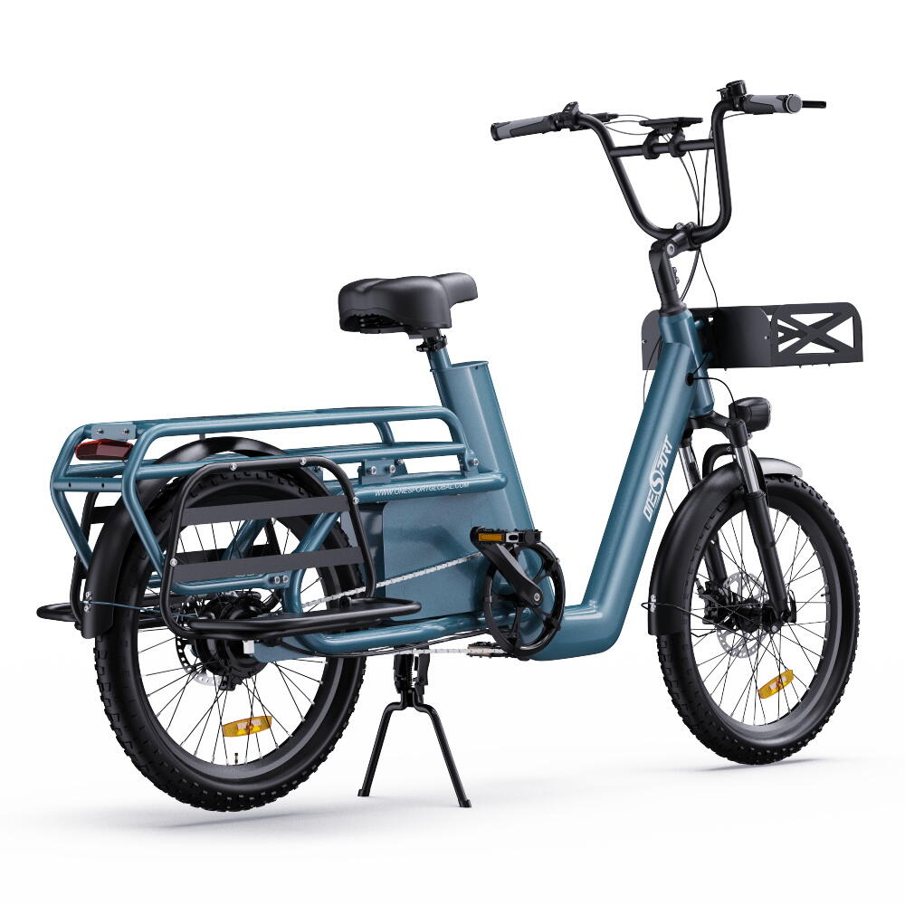Bicicleta de Carga Elétrica ONESPORT OT01 com Pneus 20x2.6 para Entregas Urbanas 4/7