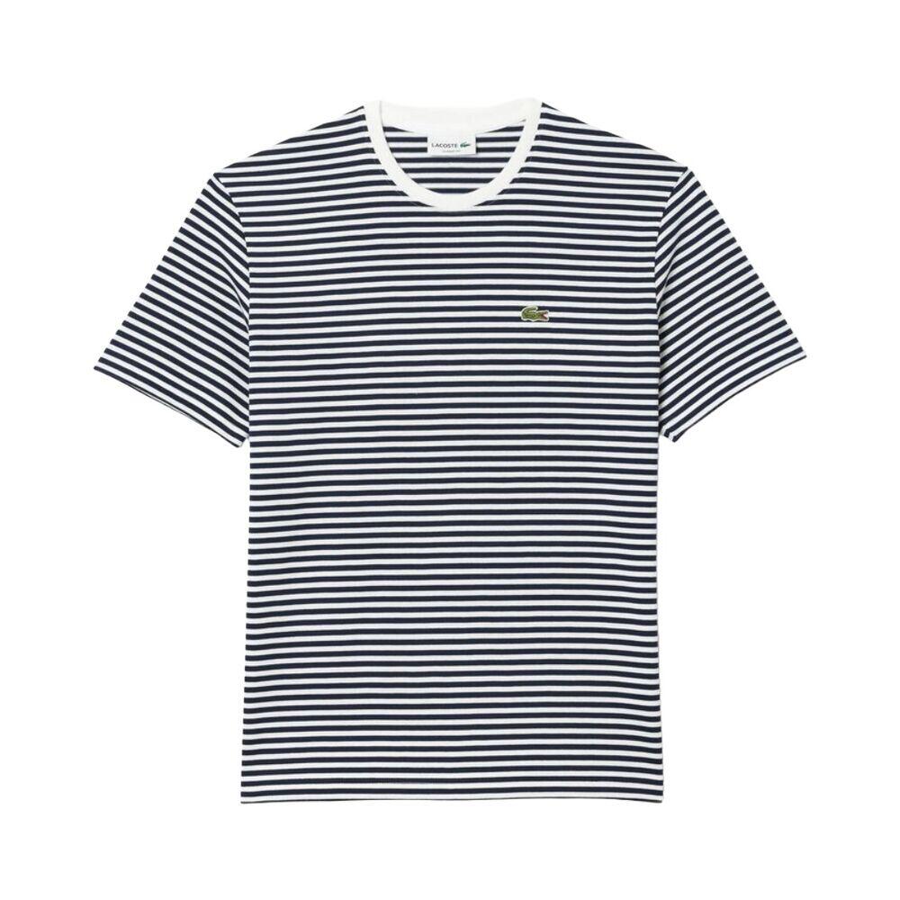 Camiseta Blanco-Azul Marino Lacoste de Rayas 2/4