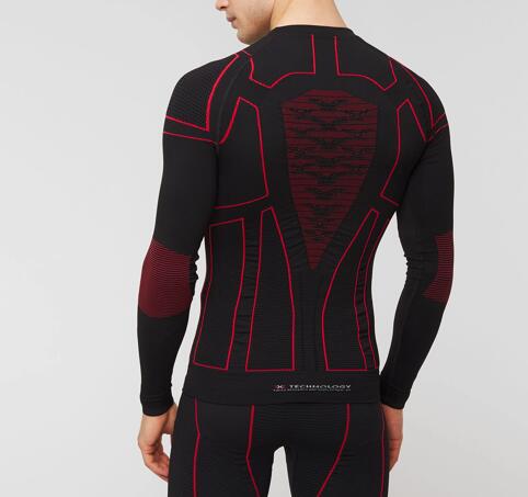 Koszulka z długim rękawem męska BIONIC MOTO ENERGIZER 4.0 Black Red 3/4