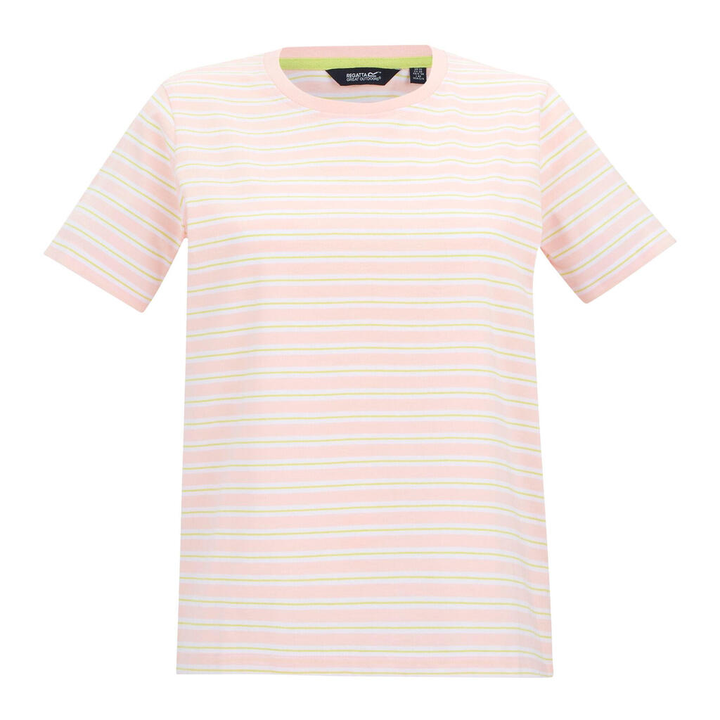 Womens/Ladies Bayletta Striped TShirt (Pink Haze)