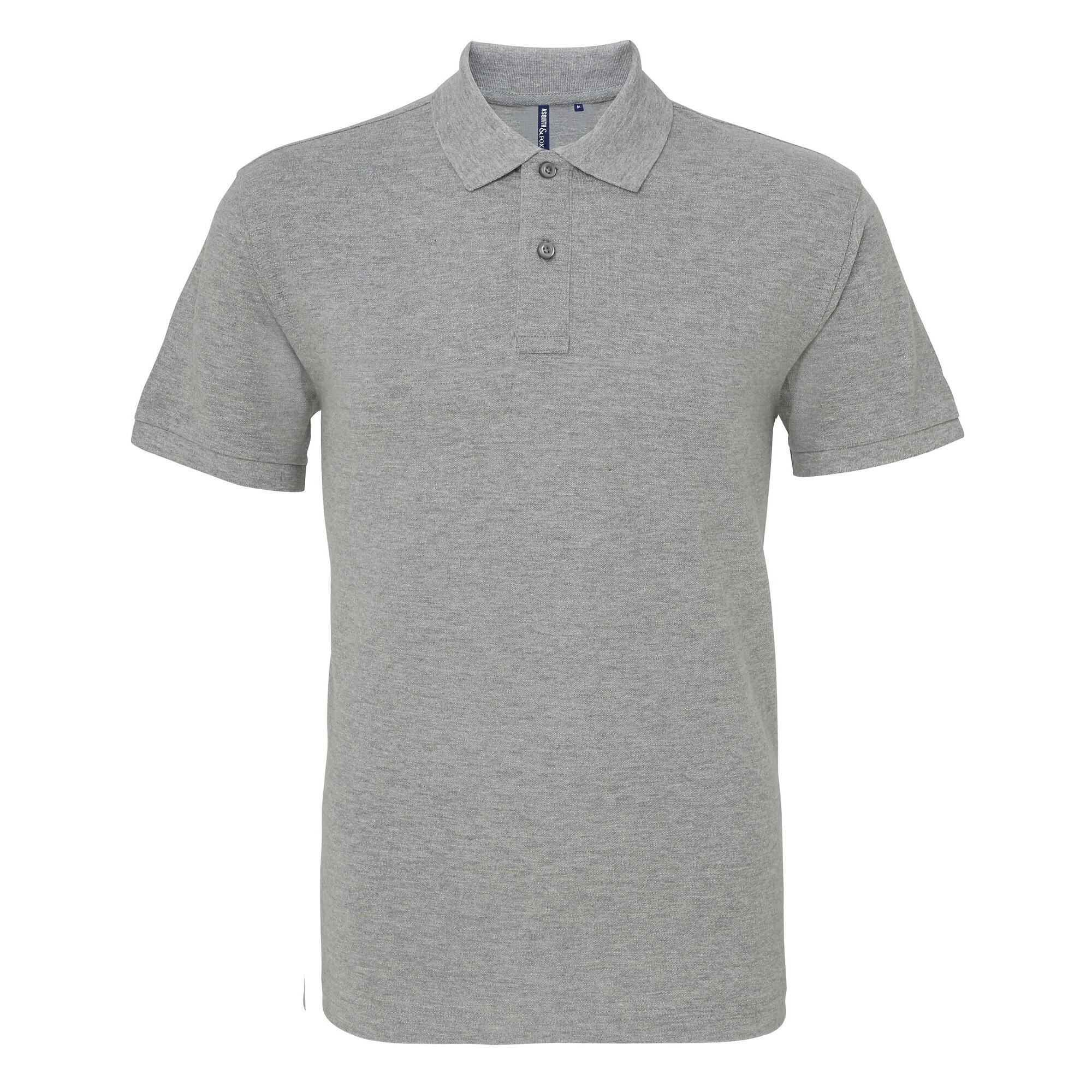 Polo Uni Manches Courtes Homme (Gris Chiné) 2/3