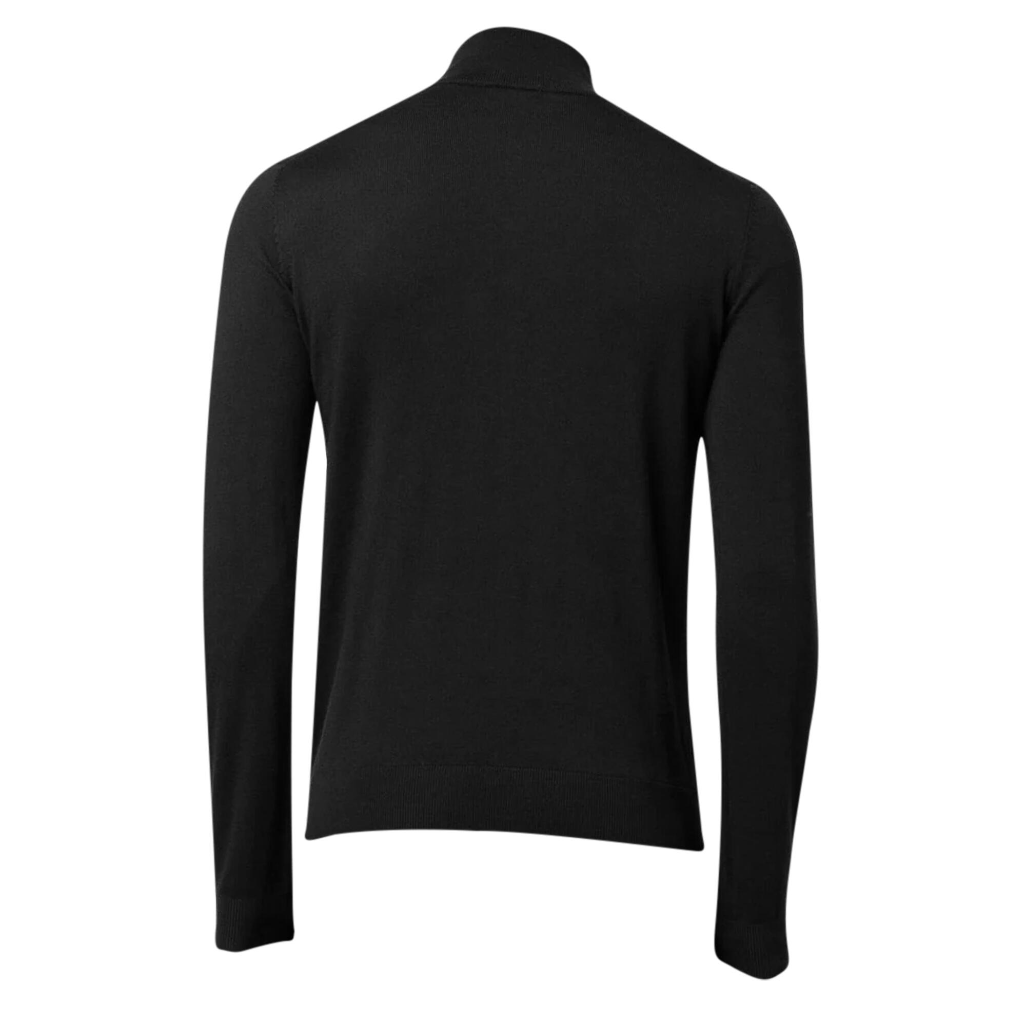 Sweat À Col Montant Zippé Homme (Noir) 2/2