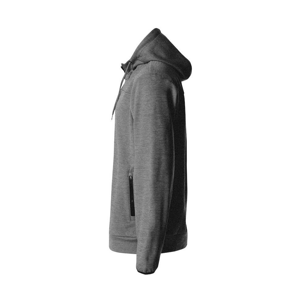 Felpa Con Cappuccio E Zip Intera Uomo Clique Ottawa Grigio Melange 4/5