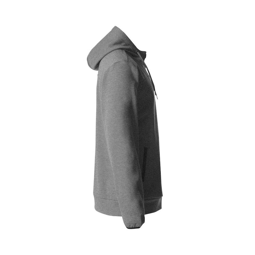 Felpa Con Cappuccio E Zip Intera Uomo Clique Ottawa Grigio Melange 5/5