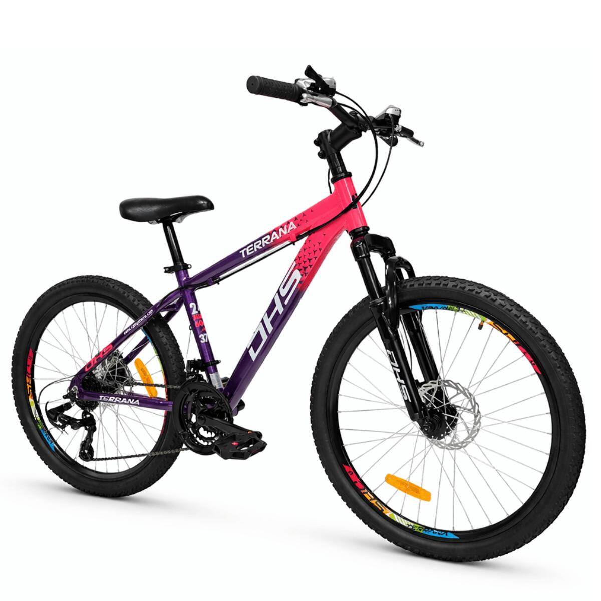 Vélo enfant DHS Terrana 2423 – 24 pouces, modèle 2026, rose-violet 2/7