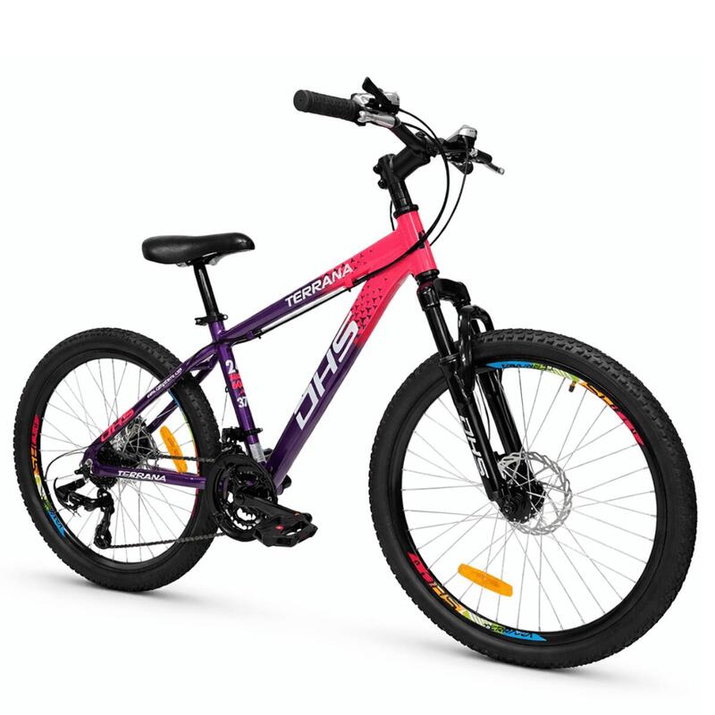 Bicicleta Copii Dhs Terrana 2423B, model 2026 - 24 Inch, Roz-Violet