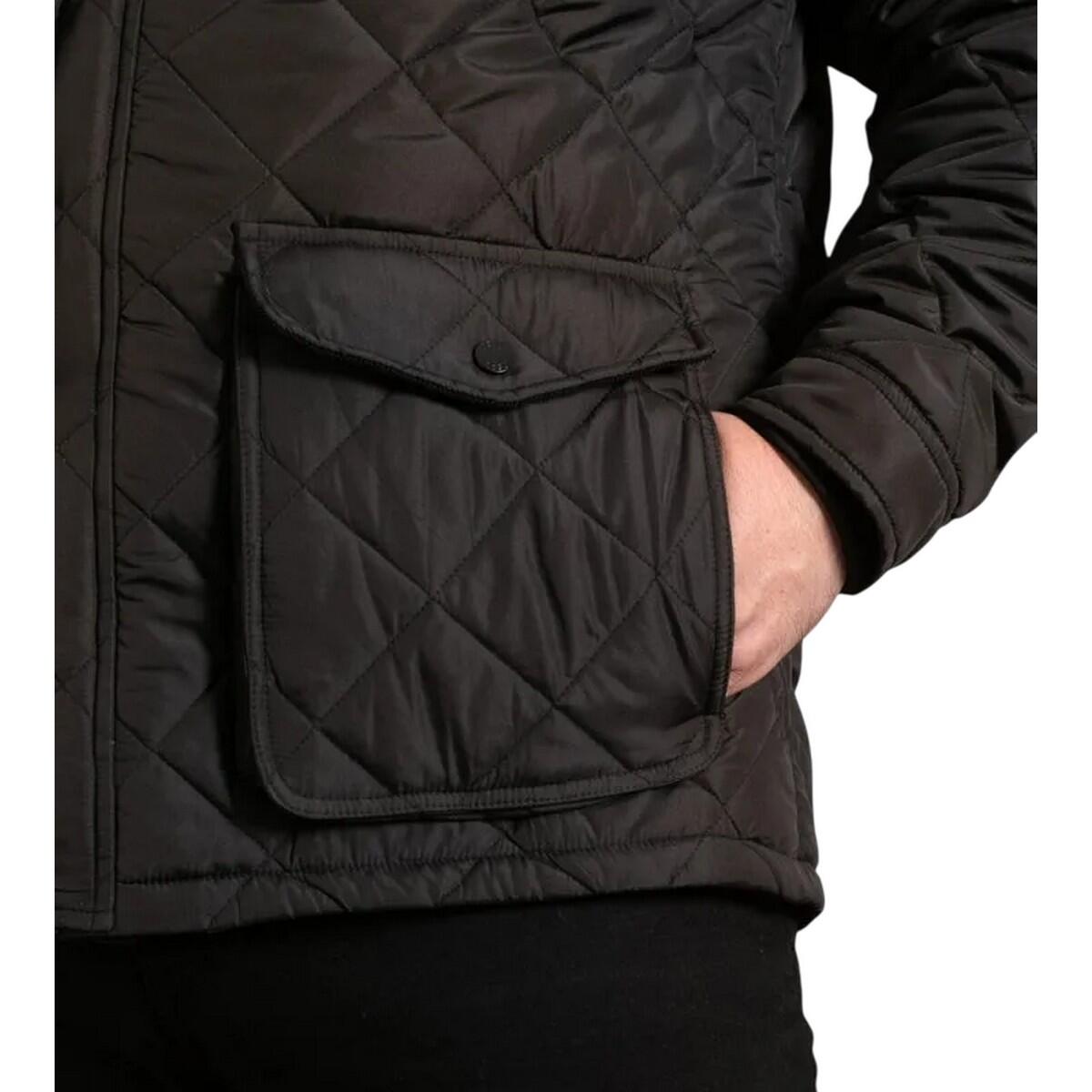 Mens D555 Harborough Quilted Kingsize Jacket (Black) 4/5