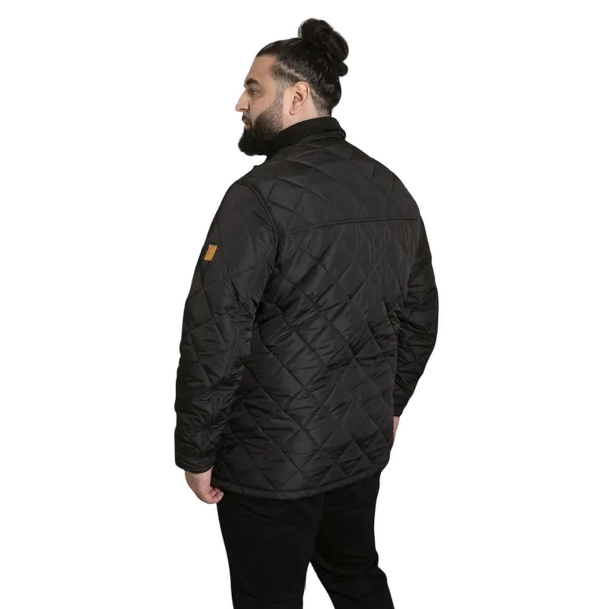 Mens D555 Harborough Quilted Kingsize Jacket (Black) 3/5