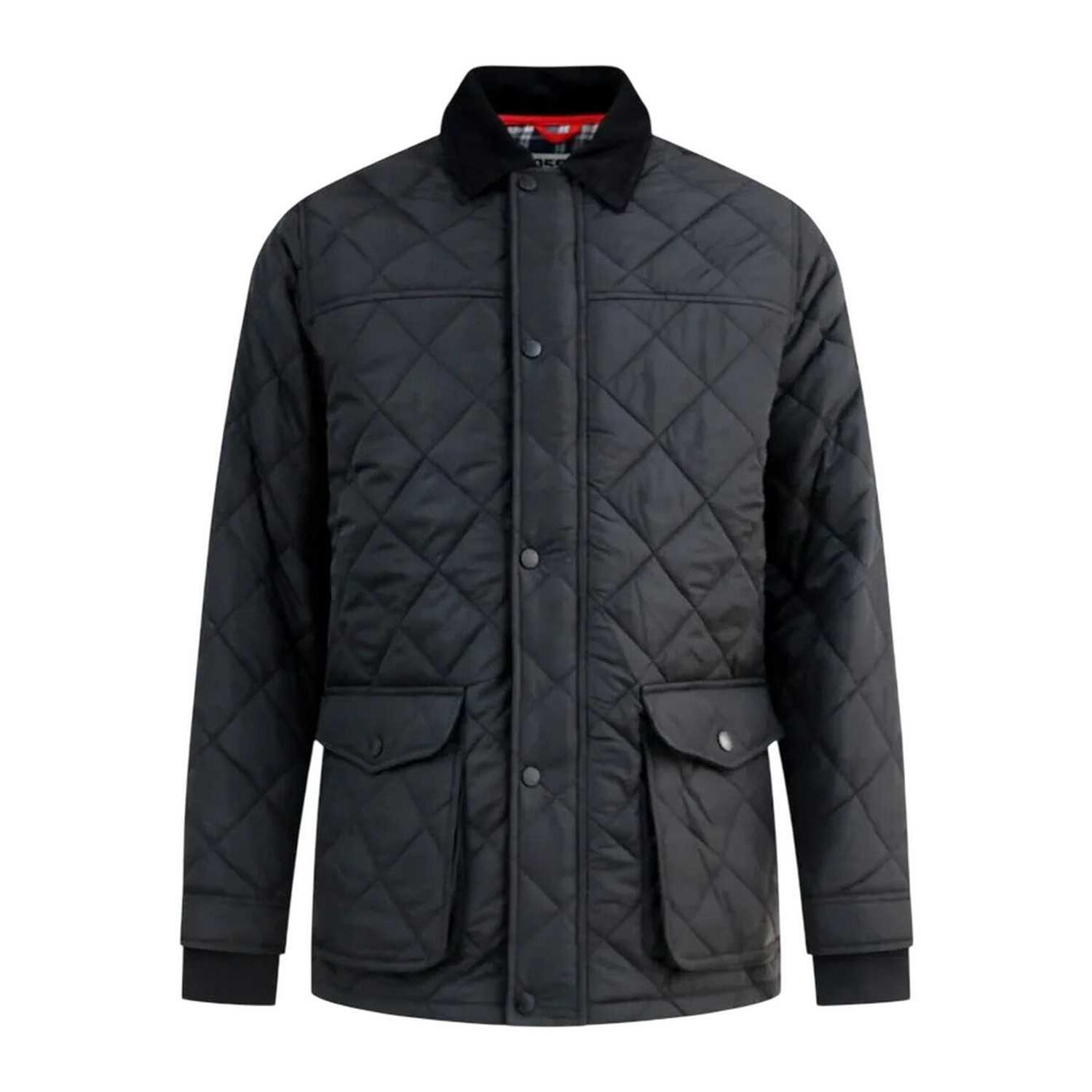 Mens D555 Harborough Quilted Kingsize Jacket (Black) 2/5