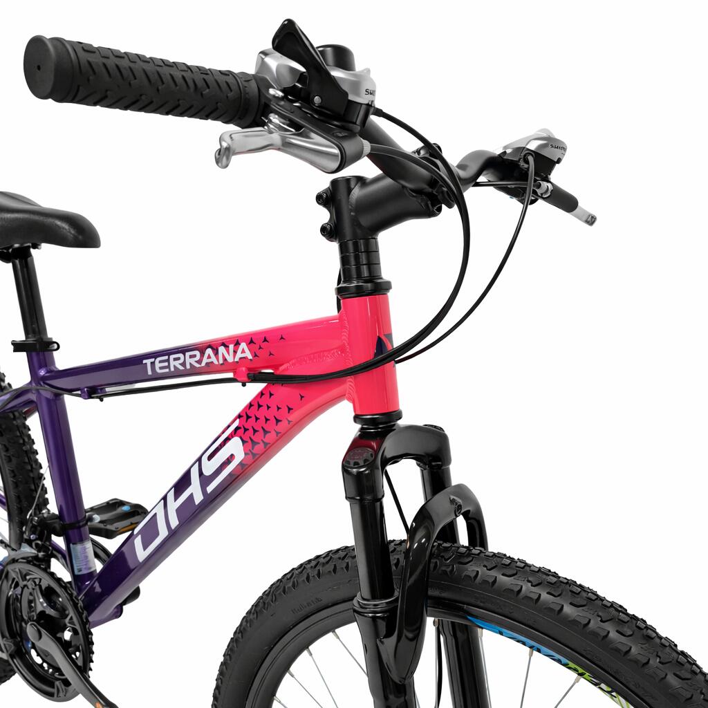 Vélo enfant DHS Terrana 2423 – 24 pouces, modèle 2026, rose-violet 3/7