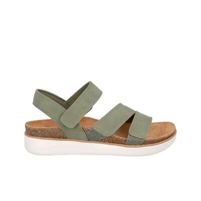 Platte sandalen dames skechers lifted comfort groen