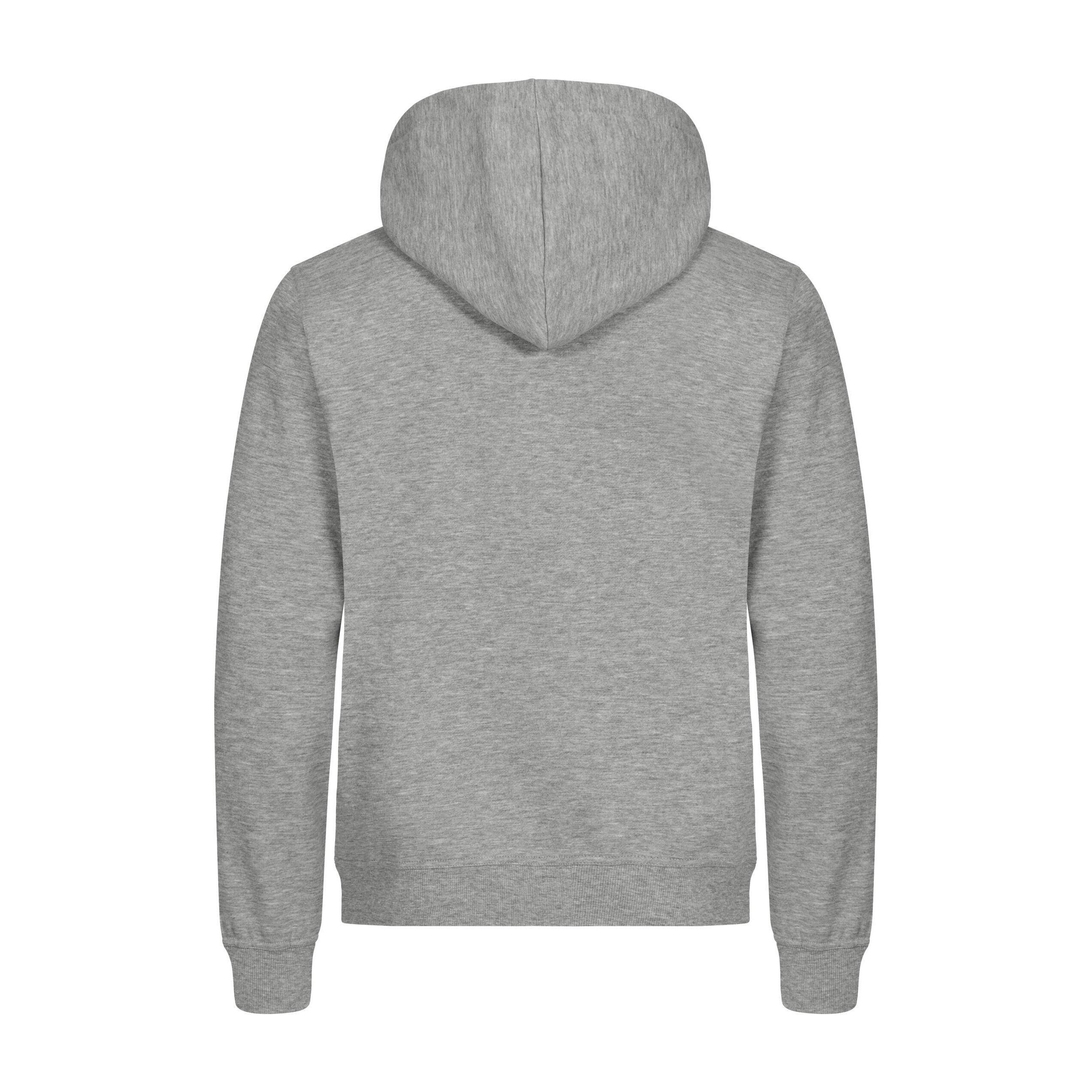 "Miami" Kapuzenpullover für Damen Unisex Herren Grau meliert 4/4