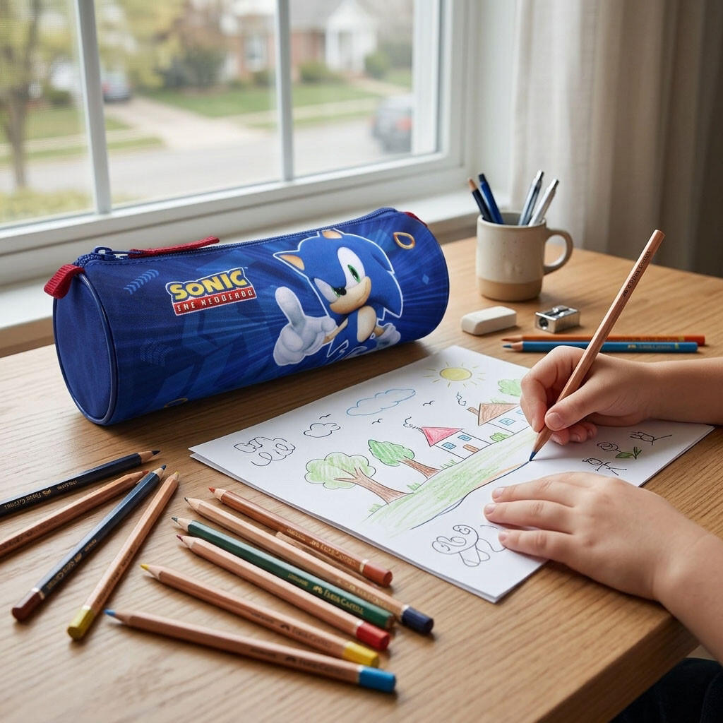 Schulmäppchen Sonic The Hedgehog mit einem Fach 155-01308 6/7