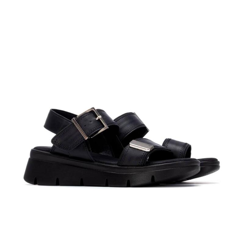 Sandales Plates Femme Refresh  Noir 3/4