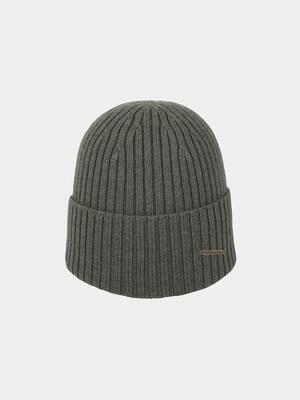 Valo merino - wollen muts - olijf groen