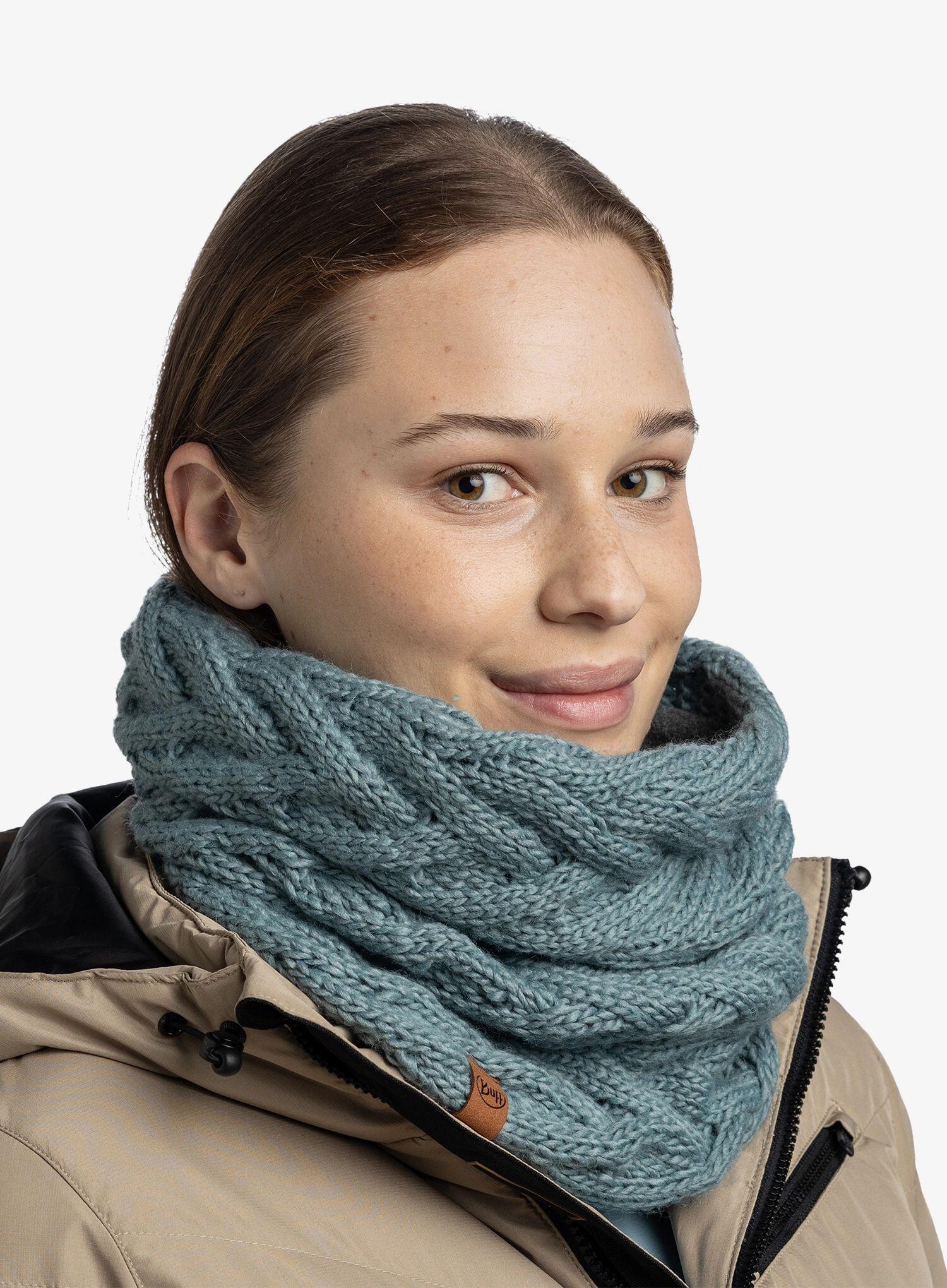 Komin na szyję damski Buff Knitted&Fleece Neckwarmer Caryn - blue glass 4/7