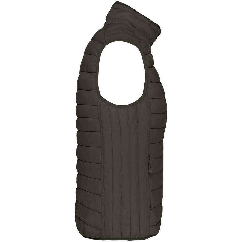 Leichter Daunen Bodywarmer Damen Dunkel-Khaki 3/3