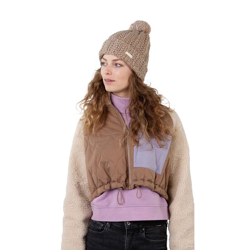 Gorro Marrón Barts con Pompón Nirvaan Beanie Light Brown Cálido y Suave 2/4