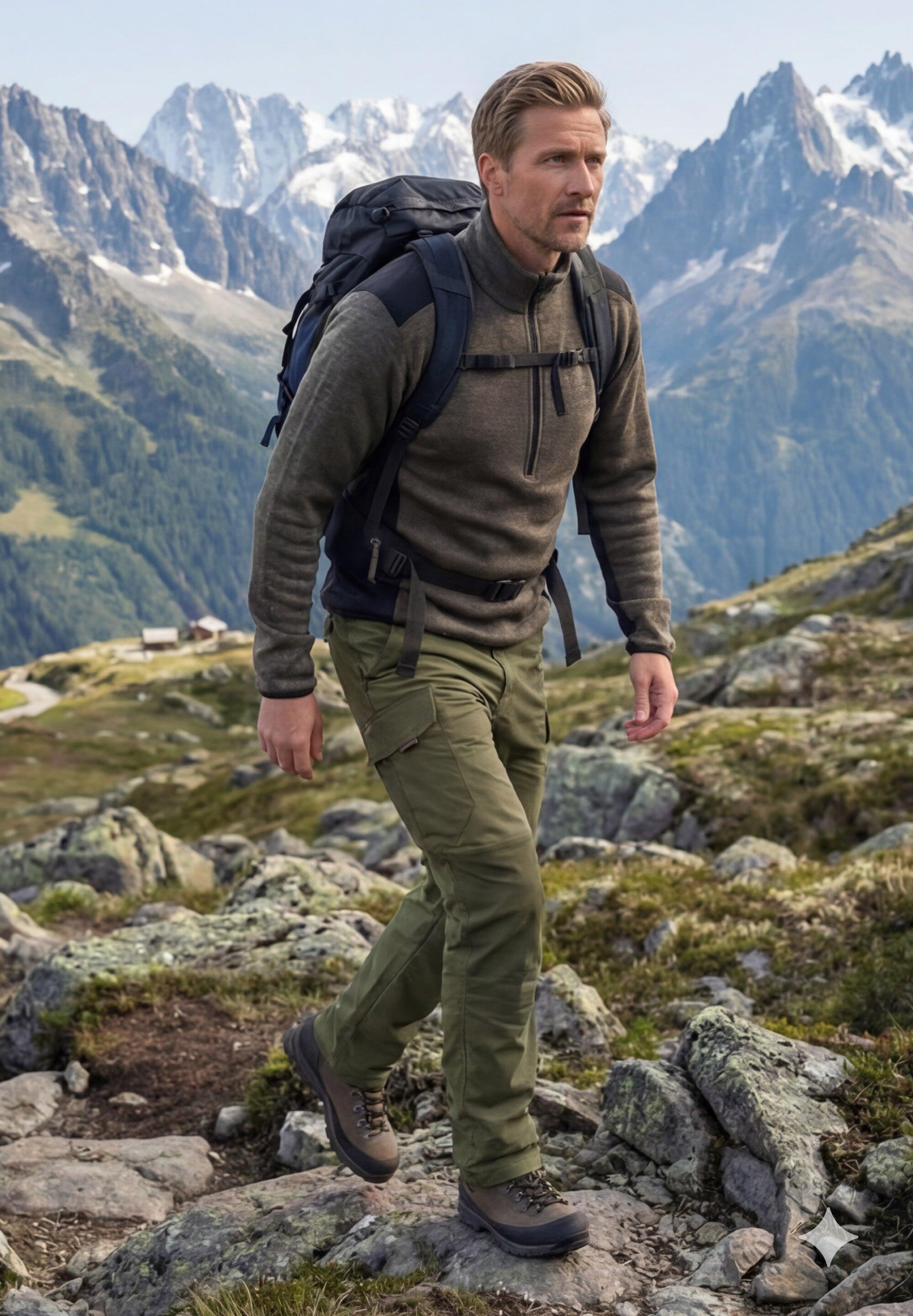 Pantalones de senderismo para hombre impermeables uso diario 5/5