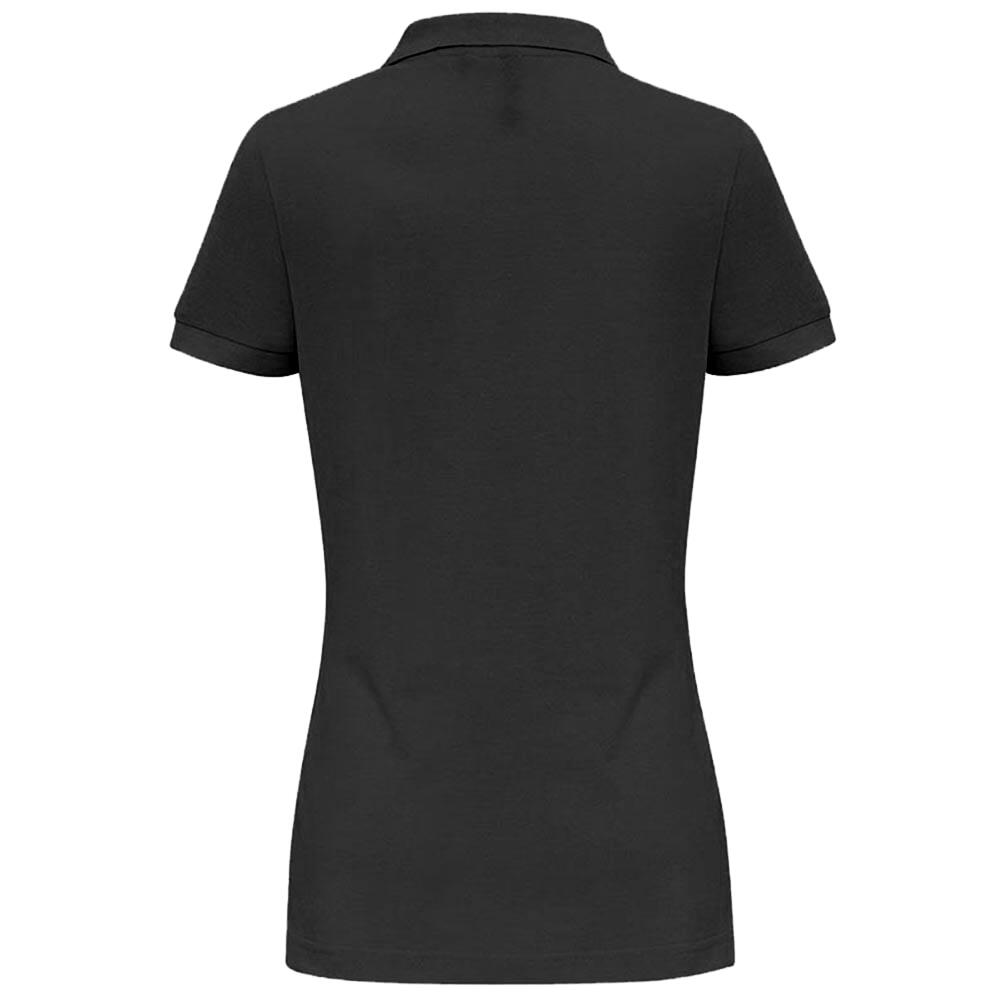 Polo Uni Manches Courtes Femme (Noir) 2/3