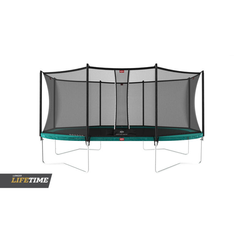 BERG Trampolin oval Favorit Regular grün 520 cm mit Sicherheitsnetz