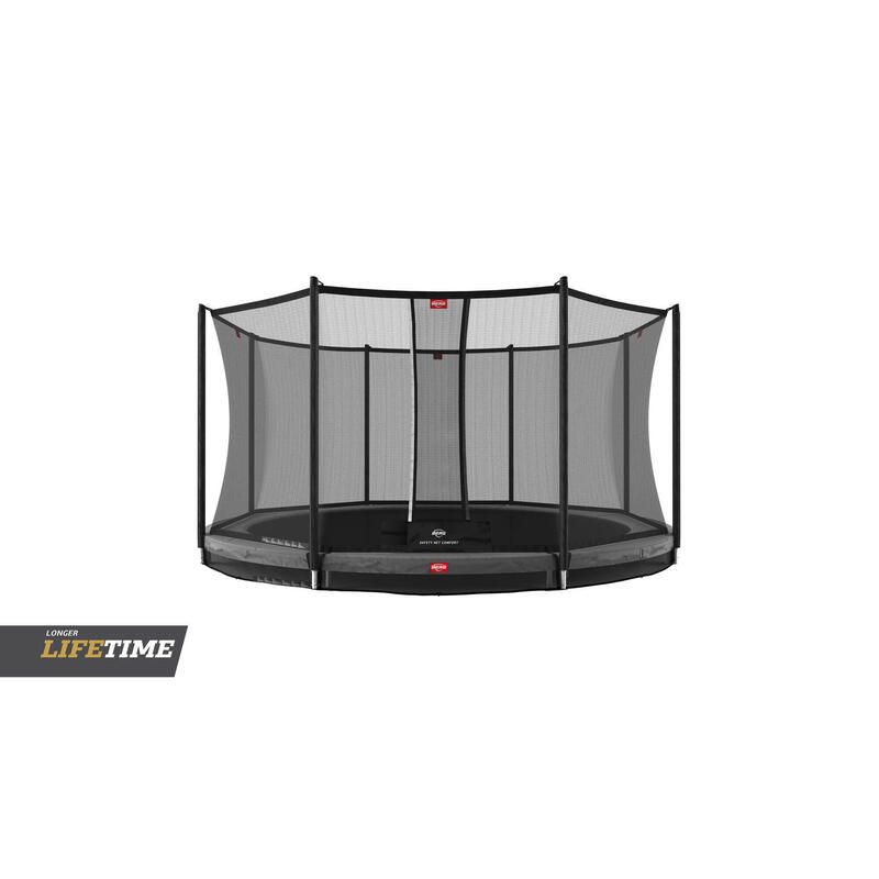 BERG Favorit cama elástica InGround 380cm con red de seguridad Comfort gris