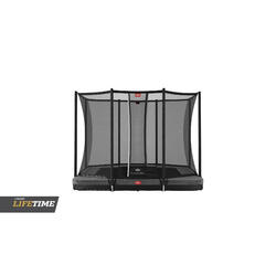 Trampoline rechthoekig Favorit InGround grijs 280 cm met veiligheidsnet