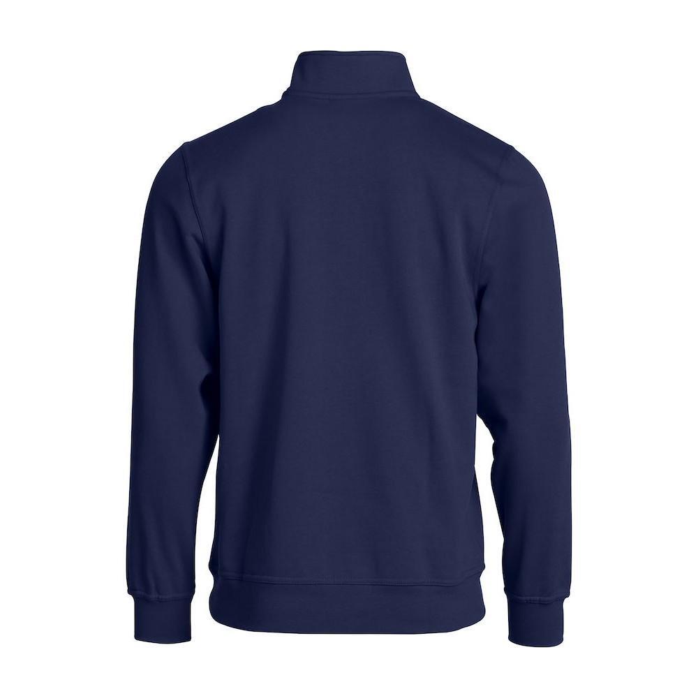 Unisex Adult Basic Half Zip Sweatshirt (Dark Navy) 2/4